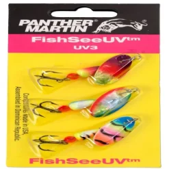 Panther Martin UV3 FishSeeUV Spinner Kit, #4, Assorted, 3/Pack - Your Premium Fishing Gear Store Rods Lines Baits Accessories* Outlet