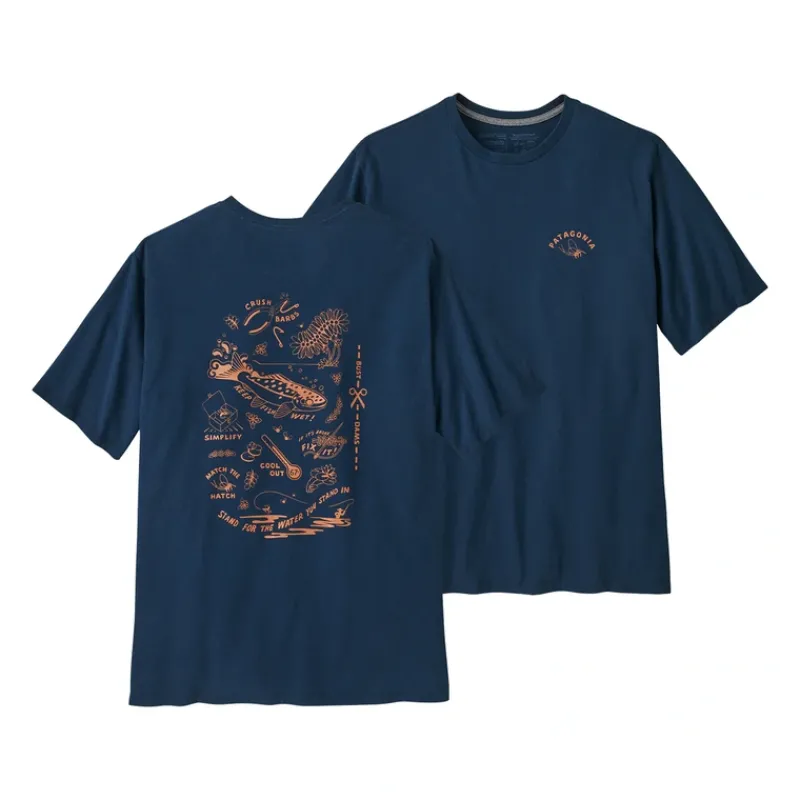 Shop All^ Patagonia Action Angler Responsibili-Tee T-Shirt Tidepool Blue - Your Premium Fishing Gear Store Rods Lines Baits Accessories