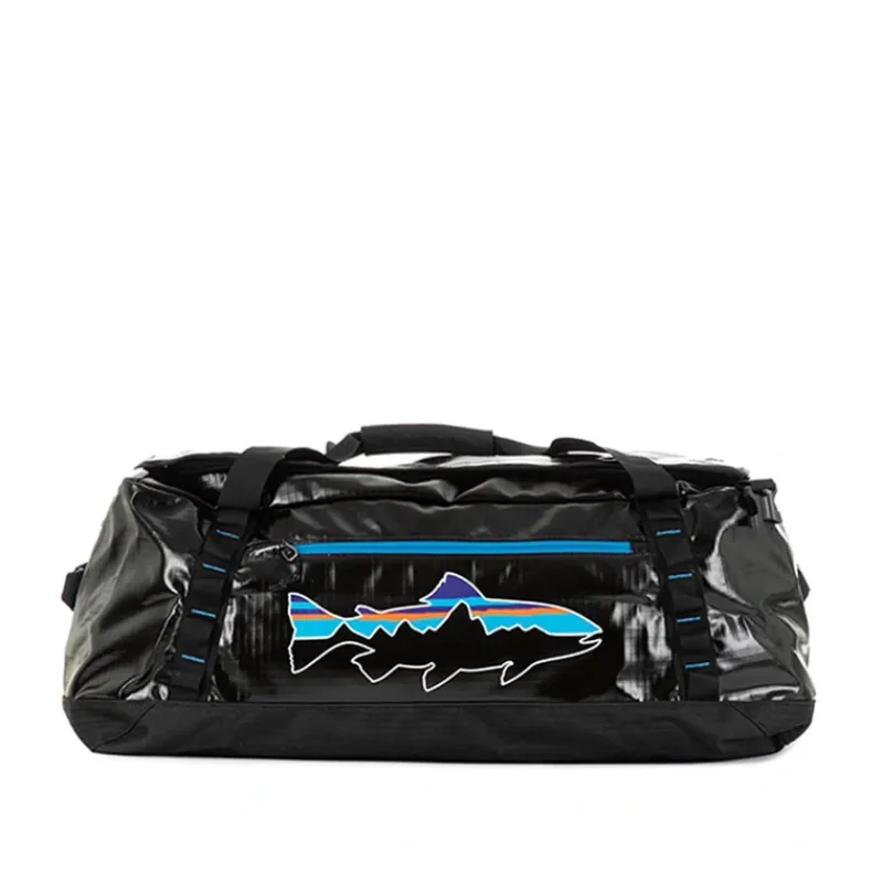 Patagonia Black Hole Duffel, Black Fitz Roy, 55L - Your Premium Fishing Gear Store Rods Lines Baits Accessories* Online