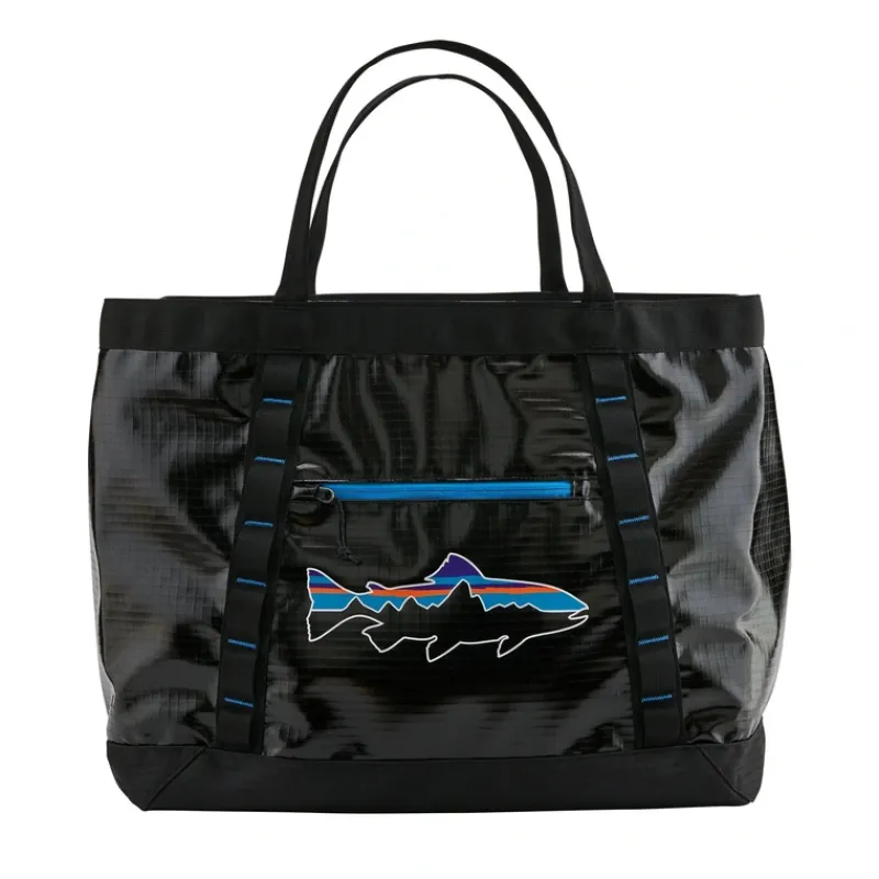 Patagonia Black Hole Gear Tote Black w/Fitz Trout - Your Premium Fishing Gear Store Rods Lines Baits Accessories* Fashion