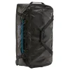 Patagonia Black Hole Wheeled Duffel 100L Black w/Fitz Trout - Your Premium Fishing Gear Store Rods Lines Baits Accessories* Store