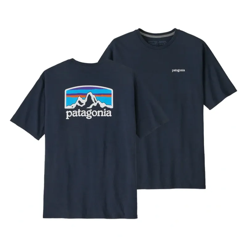 Patagonia Fitz Roy Horizons Responsibili-Tee T-Shirt New Navy - Your Premium Fishing Gear Store Rods Lines Baits Accessories* Best