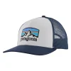 Patagonia Fitz Roy Horizons Trucker Hat White w/New Navy - Your Premium Fishing Gear Store Rods Lines Baits Accessories* Best Sale