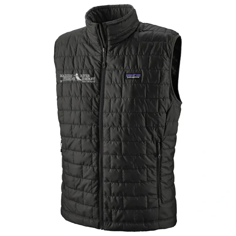 Patagonia Logo Nano Puff Vest Black - Your Premium Fishing Gear Store Rods Lines Baits Accessories* Cheap