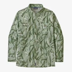 Patagonia L/S Sol Patrol Shirt, Tropical Fusion: Camp Green - Your Premium Fishing Gear Store Rods Lines Baits Accessories* Flash Sale