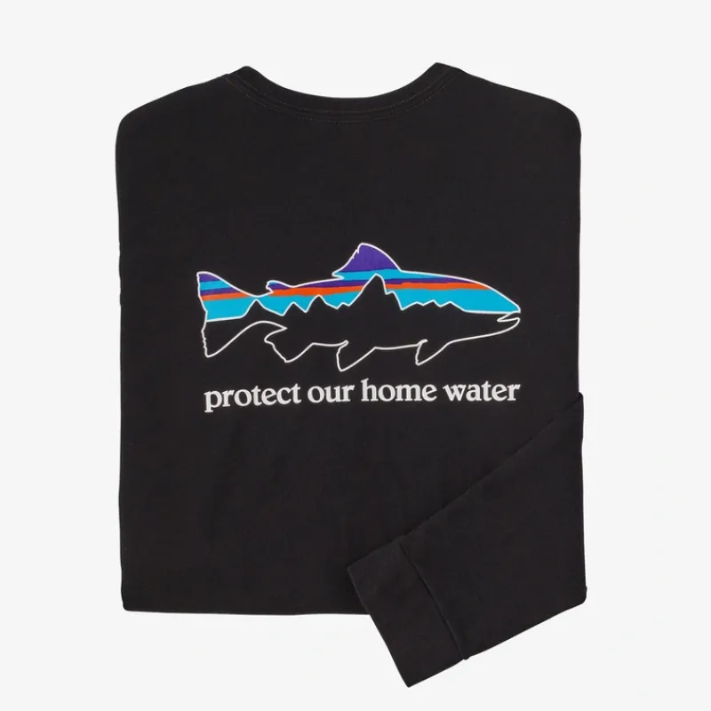 Patagonia Mens Home Water Trout Longsleeve Responsibili Tee - Your Premium Fishing Gear Store Rods Lines Baits Accessories* Outlet