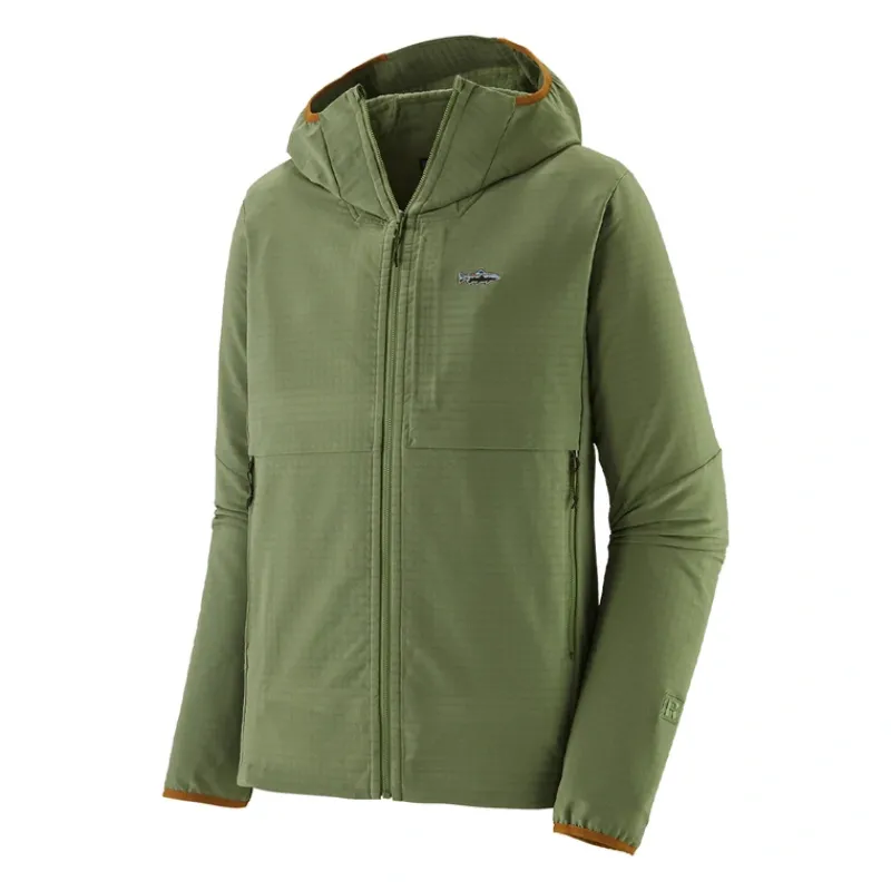 Patagonia R1 TechFace Fitz Roy Trout Hoody Terrain Green - Your Premium Fishing Gear Store Rods Lines Baits Accessories* Outlet