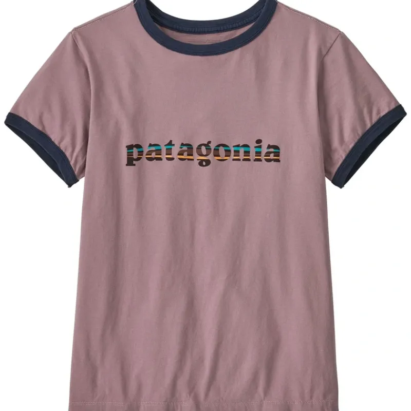 Patagonia Women's '73 Text Logo Organic Ringer Tee - Your Premium Fishing Gear Store Rods Lines Baits Accessories* Best
