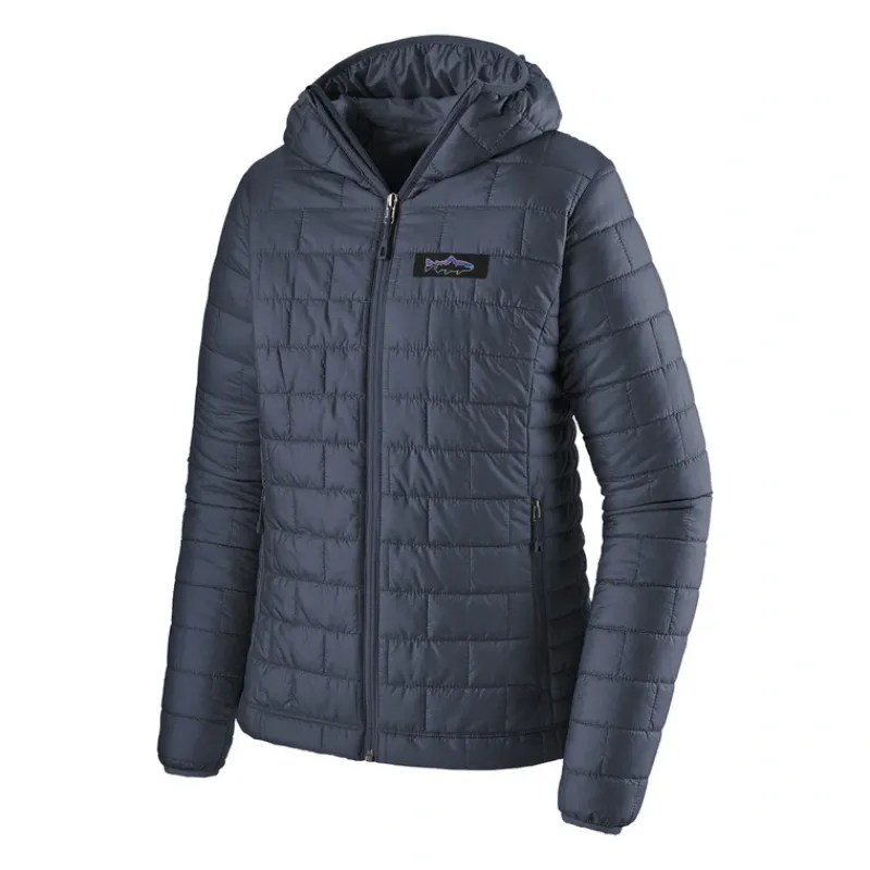 Patagonia Womens Nano Puff Fitz Roy Trout Hoody Smolder Blue - Your Premium Fishing Gear Store Rods Lines Baits Accessories* Cheap