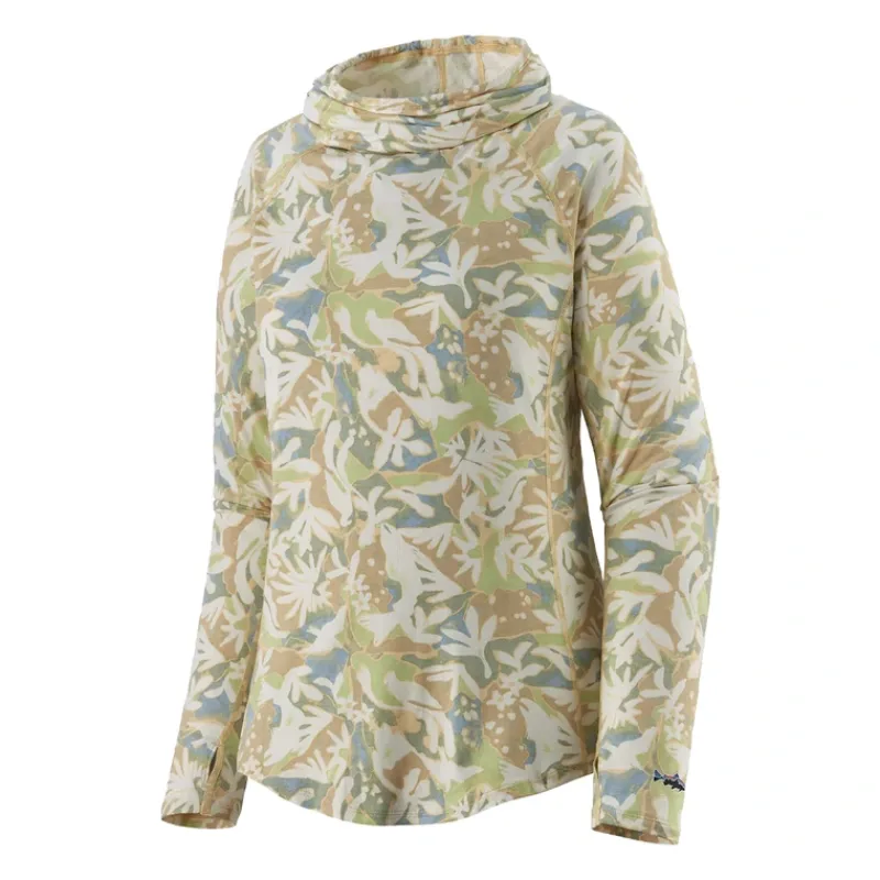 Patagonia Womens Tropic Comfort Natural Shirt Lands and Waters: Oat White - Your Premium Fishing Gear Store Rods Lines Baits Accessories* Outlet