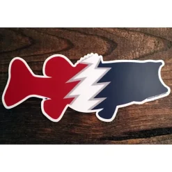 Pesca Muerta Bass Sticker - Grateful - Your Premium Fishing Gear Store Rods Lines Baits Accessories* Cheap