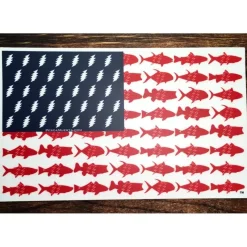 Pesca Muerta 'Merica Sticker - Your Premium Fishing Gear Store Rods Lines Baits Accessories* Cheap