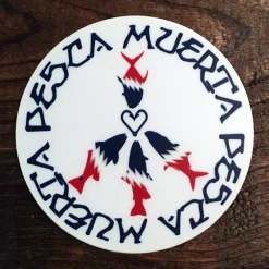 Pesca Muerta Peace Love Pesca Sticker - Your Premium Fishing Gear Store Rods Lines Baits Accessories* Online