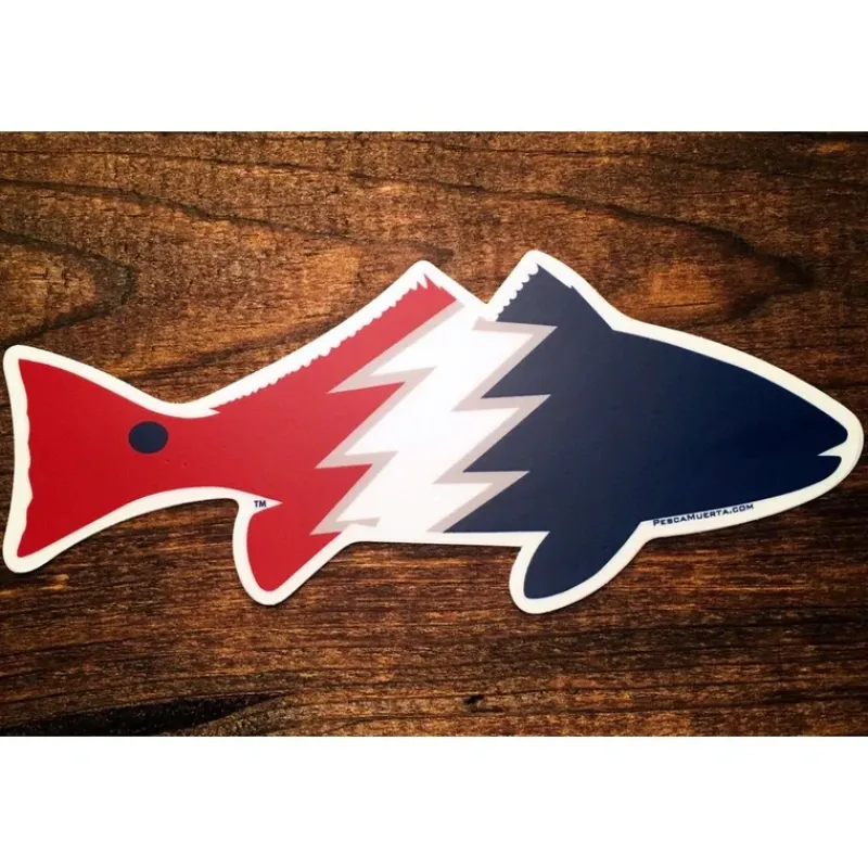 Pesca Muerta Redfish Sticker - Grateful - Your Premium Fishing Gear Store Rods Lines Baits Accessories* Cheap
