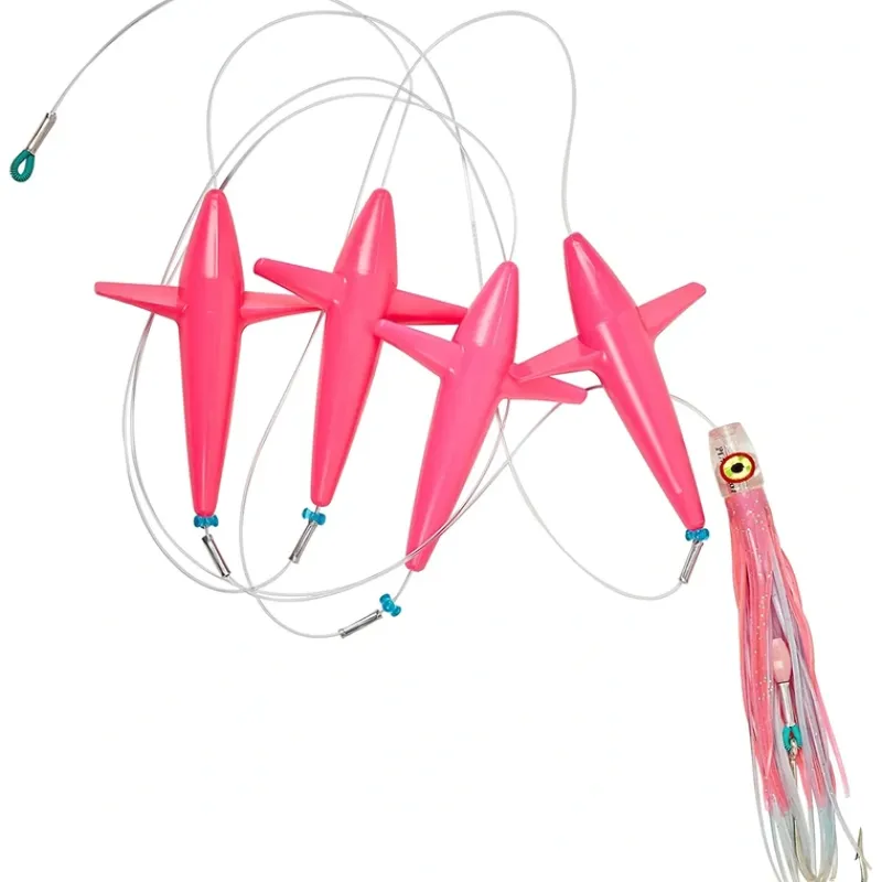 Playaction Flock-O-Birds Rigged Daisy Chain Teaser, 5", 62.4 Oz, Pink - Your Premium Fishing Gear Store Rods Lines Baits Accessories* Fashion