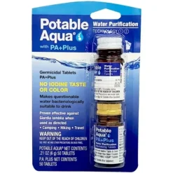 Potable Aqua Water Purification Tablets With Pa Plus - 1 Kit - Your Premium Fishing Gear Store Rods Lines Baits Accessories* Best Sale