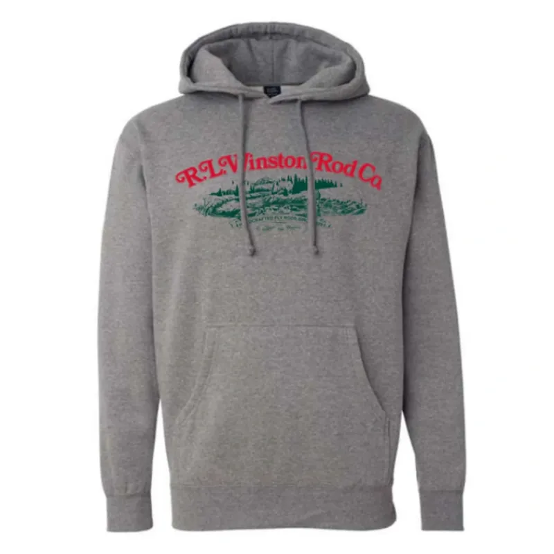 R. L. Winston Heritage Hoodie Heather Gray - Your Premium Fishing Gear Store Rods Lines Baits Accessories* Store
