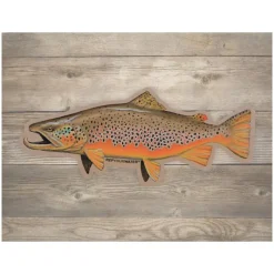 Rep Your Water Big Dog Brown Artist's Reserve Sticker - M & L - Your Premium Fishing Gear Store Rods Lines Baits Accessories* Best Sale