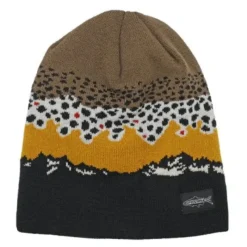 Rep Your Water Brown Trout Mountains Knit Hat - Your Premium Fishing Gear Store Rods Lines Baits Accessories* Online