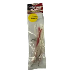Run Off Lures Rigged Teaser Glow Squid (Size 7/0-9/0 Hook, 2pk) - Your Premium Fishing Gear Store Rods Lines Baits Accessories* Hot