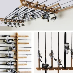Rush Creek 3 in 1, 2-Piece 11-Rod Wall/Ceiling Rod Rack - Your Premium Fishing Gear Store Rods Lines Baits Accessories* Sale