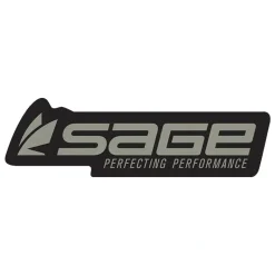 SAGE Logo Decal Steel/Black Sticker - Your Premium Fishing Gear Store Rods Lines Baits Accessories* Outlet
