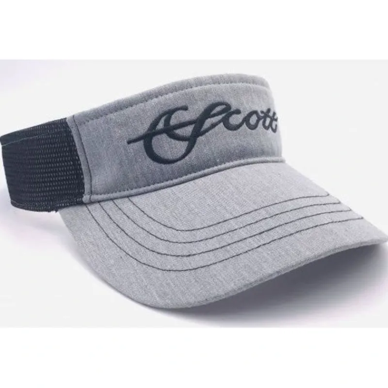 Scott Fly Rods Gray and Black Visor Black Script - Your Premium Fishing Gear Store Rods Lines Baits Accessories* Fashion