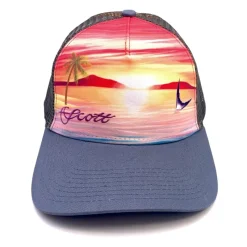 Scott Sunset w/Permit Tailing Grey Mesh Hat - Your Premium Fishing Gear Store Rods Lines Baits Accessories* Clearance