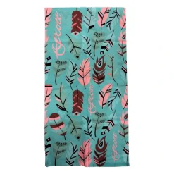Scott Teal w/Feather and Pink Scott Neck Gaiter - Your Premium Fishing Gear Store Rods Lines Baits Accessories* Online
