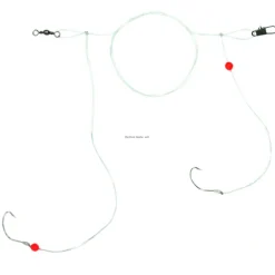 Sea Striker Spot/Mullet/Pompano Rig 2-Drop #6 Nickel Wide Gap Hooks - Your Premium Fishing Gear Store Rods Lines Baits Accessories* Outlet