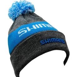 Shimano Multi-Color Beanie Embroidered logo Knitted cap, OSFM, Blue pom - Your Premium Fishing Gear Store Rods Lines Baits Accessories* Clearance