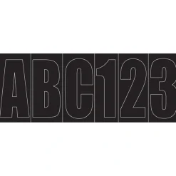 Shoreline Marine Letter Kit Block 3" Black - Your Premium Fishing Gear Store Rods Lines Baits Accessories* Clearance