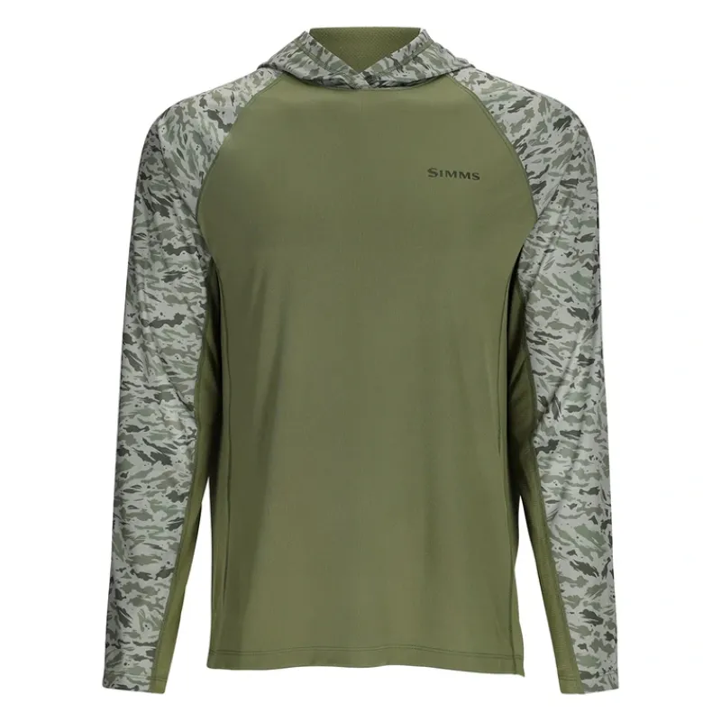 Simms Challenger Solar Hoody Dark Clover/Ghost Camo Clover - Your Premium Fishing Gear Store Rods Lines Baits Accessories* Flash Sale