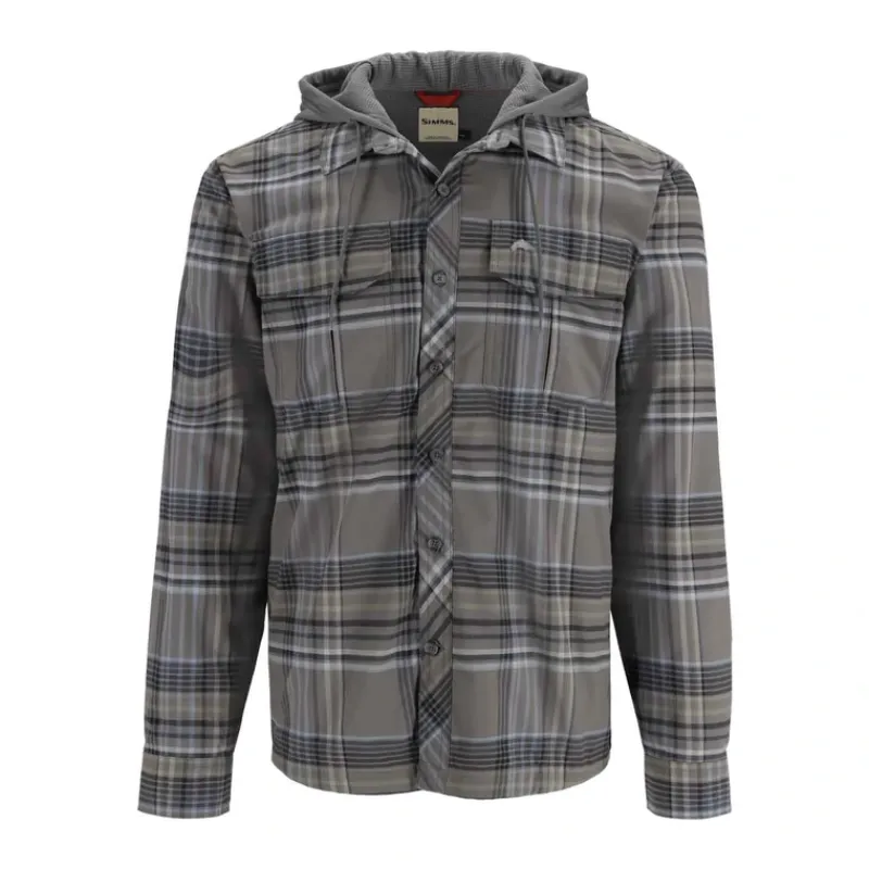 Simms Coldweather Hoody | Gunmetal Neo Plaid - Your Premium Fishing Gear Store Rods Lines Baits Accessories* Clearance