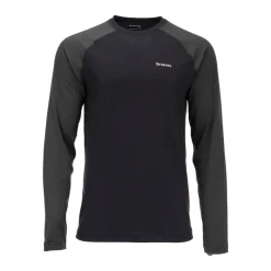 Simms Lightweight Baselayer Top - Black - Your Premium Fishing Gear Store Rods Lines Baits Accessories* Hot