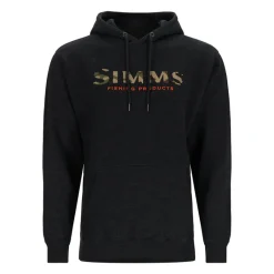 Simms Logo Hoody Charcoal Heather - Your Premium Fishing Gear Store Rods Lines Baits Accessories* Best