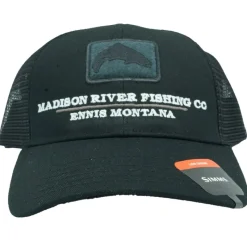 Simms Logo Trout Icon Trucker Black - Your Premium Fishing Gear Store Rods Lines Baits Accessories* Hot