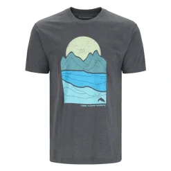 Simms Mtn River Stream T-Shirt Titanium Heather - Your Premium Fishing Gear Store Rods Lines Baits Accessories* New