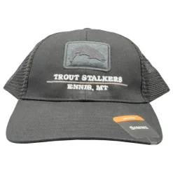 Simms MTS Logo CBP Trout Icon Trucker Black - Your Premium Fishing Gear Store Rods Lines Baits Accessories* Online