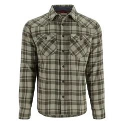 Simms Santee Flannel Pale Pine Shadow Box Plaid - Your Premium Fishing Gear Store Rods Lines Baits Accessories* Shop