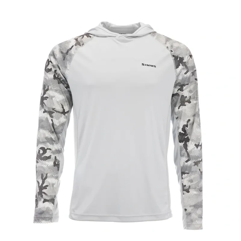 Simms Solarflex Hoody Print - Hex Flo Camo Steel - Your Premium Fishing Gear Store Rods Lines Baits Accessories* Fashion