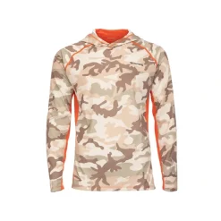 Simms SolarVent Hoody - Woodland Camo Sandbar - Your Premium Fishing Gear Store Rods Lines Baits Accessories* Best