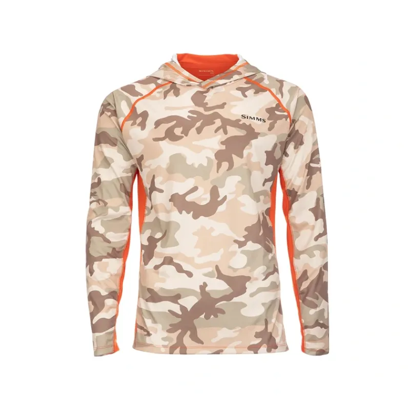 Simms SolarVent Hoody - Woodland Camo Sandbar - Your Premium Fishing Gear Store Rods Lines Baits Accessories* Best
