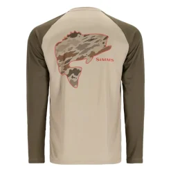 Simms Tech Tee Artist Series Bass/Stone/Dark Stone - Your Premium Fishing Gear Store Rods Lines Baits Accessories* Best Sale