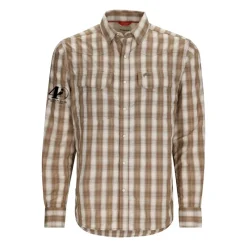 Simms 40th Logo Big Sky LS Shirt Driftwood Plaid - Your Premium Fishing Gear Store Rods Lines Baits Accessories* Shop