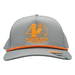 Simms 40th Logo Captain's Cap Slate Orange Logo - Your Premium Fishing Gear Store Rods Lines Baits Accessories* Hot