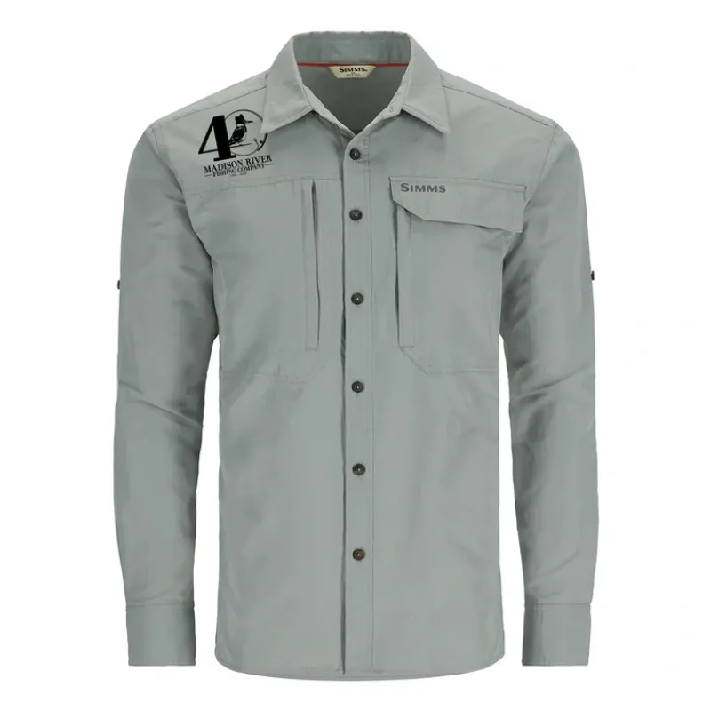 Simms 40th Logo Guide Shirt Cinder - Your Premium Fishing Gear Store Rods Lines Baits Accessories* Hot