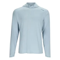 Simms 40th Logo SolarFlex Hoody Steel Blue Heather - Your Premium Fishing Gear Store Rods Lines Baits Accessories* Flash Sale