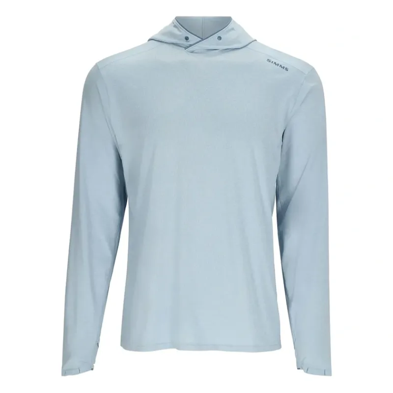 Simms 40th Logo SolarFlex Hoody Steel Blue Heather - Your Premium Fishing Gear Store Rods Lines Baits Accessories* Flash Sale