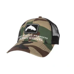 Simms Trout Icon Trucker CX Woodland Camo - Your Premium Fishing Gear Store Rods Lines Baits Accessories* New